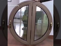 Épdm caoutchouc décapant aluminium fenêtres circulaires rondes en PVC à double vitrage