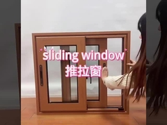 Salle de bains maison fenêtre en aluminium super coulissante vitrage brun fenêtre en aluminium