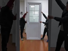 Porte à charnière en PVC blanc Taille personnalisable Porte pivotante en PVC